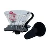 Hario V60 Glass Drip 01 - Juodas, with scoop
