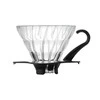 Hario V60 Glass Drip 01 - Juodas, with scoop