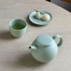 KINTO - PEBBLE arbatinukas su nerūdijančio plieno arbatos sieteliu - samanų žalia 480 ml