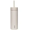 MiiR - Sipper šiaudelio formos buteliukas, smėlio spalvos, 470 ml