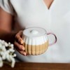Tulip Vialli Design - Tulpių rinkinys iš 2 puodelių su rožine rankena 350ml