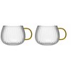 Tulip Vialli Design - Tulpių rinkinys iš 2 puodelių su geltona rankena 350ml