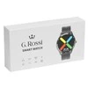 Išmanusis laikrodis Gino Rossi SW018-2, Sidabro spalvos korpusas su pilkos spalvos dirželiu