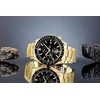 Vyriškas laikrodis Giewont Chronograph safyrinis auksinis juodas GW8720-B4
