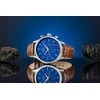Vyriškas laikrodis Giewont Chronograph Sapphire Ruda Mėlyna GW6310-A5