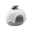 IMAC Ginger tualetas namelis katėms kampinis, pilkas 52x52x44,5cm,