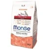 Monge mini adult sausas pašaras mažų veislių suaugusiems šunims su lašiša ir ryžiais 7,5kg