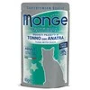 Monge Natural konservai pašaras suaugusioms katėms tuno kąsneliai su antiena želėje 80g