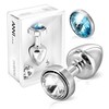 Diogol Anni Magnet 25mm Aliuminio Plug with Swarovski Crystal Juodas/Clear