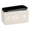 Gift Decor Skaitmeninis Laikrodis Stacjonarny Baltas PVC Drewno MDF (15 x 7,5 x 7 cm)