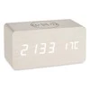 Gift Decor Skaitmeninis Laikrodis Stacjonarny Baltas PVC Drewno MDF (15 x 7,5 x 7 cm)