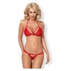 Obsessive - 838-SET-3 Komplektas 2 vnt Raudona S/M