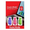 SANDISK CRUZER BLADE USB atmintinės, 3 vnt. pakuotėje, 32 GB