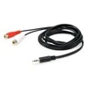 Kabelis Equip Jack 3,5 mm - RCA (Cinch) x2 2,5 m juoda (147093)