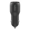 Belkin Dual USB-A automobilinis įkroviklis 24W + USB-A į USB-C laidas BOOST CHARGE Juodas