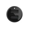 Belkin Dual USB-A automobilinis įkroviklis 24W + USB-A į USB-C laidas BOOST CHARGE Juodas
