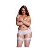 Baci - Baltas Rose Open Crotch Boyshort kelnaitės XL
