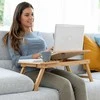 Sulankstomas staliukas InnovaGoods Lapwood, smėlio spalvos