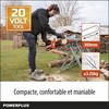 „PowerPlus Dual Power Powdpg7570“ – 20 V akumuliatorinis grandininis pjūklas, 300 mm kreiptuvas, be akumuliatoriaus ir įkroviklio