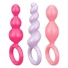 „Satisfyer Booty Call“ analinių kaiščių rinkinys su stimuliuojančia spalvota struktūra