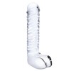 Glas Stiklas – tikroviškas briaunotas stiklo G taško dildo su kamuoliukais