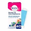 depiliacinio vaško juostelės Veet C Cold Cold H Pure Sensitive Skin 40 vnt