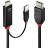 Adapterio Kabelis - LINDY HDMI į Ekranas Port 4K60Hz Adapterio Kabelis, 4096x2160, 21.6GB/s, 2 m, Juodas
