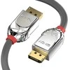 DisplayPort Kabelis - LINDY Cromo Line DisplayPort 1.4 Kabelis, 1 m, Pilkas