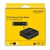 Delock M.2 prijungimo stotelė, skirta 2 x M.2 NVMe PCIe SSD su klonavimo funkcija