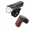 Įkraunamas LED žibintų rinkinys dviračiui 30 Lux Fischer su USB juodas