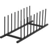 Bigbuy Home Metalinė puodo dangčio ir lėkščių laikiklis juoda 34,5x12,5x12 cm