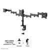 Laikiklis Neomounts by Newstar Select Tilt/Turn/Rotate Triple Desk Mount (spaustukas) trims 10-27" Monitorius ekranams, reguliuojamo aukščio - Juodas
