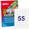 Lipnios etiketės Apli, A4, 36,8x23,8mm, nuimamos, 55 etiketės lape, 100 lapų