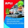 *Lipnios etiketės Apli, A4, 64.6x33.8mm, nuimamos, 24 etiketės lape, 100 lapų, baltos spalvos