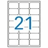 Lipnios etiketės Apli, A4, 63.5x38,1mm, 21 etiketė lape, 100 lapų, baltos spalvos
