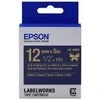 „Epson“ etikečių kasetė, atlasinė juostelė LK-4HKK auksinė, tamsiai 12 mm (5 m)
