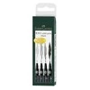 Rašikliai piešimui Faber-Castell PITT, S, F, M, B, 4vnt., juodos spalvos