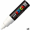 UNI Marķeris Posca PC-7M, baltas, 6 vnt