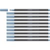 Metalikos flomasteris - STABILO - Pen 68 - 10 vnt. rinkinys - Vidutinė galiukas - Metalinė mėlyna - 1,4 mm