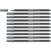Feutras - STABILO - Pen 68 metalinis - 10 vienetų rinkinys - Vidutinė smaigalys - Sidabrinė spalva - 1,4 mm