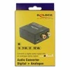Delock adapteris AV Toslink - RCA (Cinch), juodas (63477)