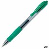 Pilot Pen Gelio rašiklis Pilot G-2 07 Žalia Kamuolys 0,4 mm (12 vnt.)