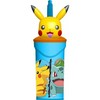 Pokemon 3d puodelis su šiaudeliu, 360 ml.