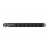 LANBERG stovas PDU Pro 19 colių 1U 16A 7x Shuko 2m pėdos