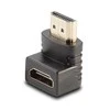 Lindy Adapteris - HDMI M/F 90° Dešinys Kampas 4K UHD 60Hz 18Gb/s