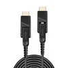 HDMI Laidas - LINDY Šviesolaidinis Hibridinis Micro-HDMI 4K60 Laidas, 18Gbps, Atsparus Micro-HDMI, HDMI, DVI, 50 m, Juodas