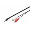 ASSMANN Audio connection cable, stereo 3.5mm - 2x RCA, 5.00m, AK-510300-050-S