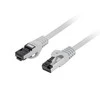 LANBERG patchcord cat.8.1 S/FTP LSZH CU 1m pilkas
