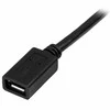 USB laidas StarTech microUSB - USB- A 0,5 m juodas (USBUBEXT50CM)