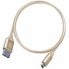 USB kabelis SilverStone USB-A - USB-C 0,5 m aukso (52033)